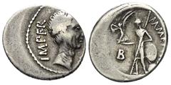 Roman Imperatorial C. Iulius Caesar. Denar (Silber). 44 v. Chr. Rom. Vs: [CAESAR] IMPER. Belorbeerter Kopf rechts. Rs: M ME[TTIVS]. Venus mit Victoria auf der Rechten und Szepter in der Linken nach li