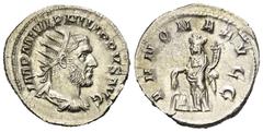 Roman Imperial Coinage Philippus I. Arabs (244 - 249 n. Chr.). Antoninian (Silber). 245 - 246 n. Chr. Rom. Vs: IMP M IVL PHILIPPVS AVG. Büste mit Strahlenkrone, Paludament und Panzer rechts. Rs: ANNON