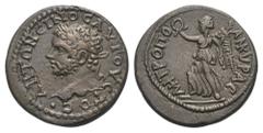 GALATIEN. Ankyra. Caracalla (197 - 217 n. Chr.). Bronze. Vs: Kopf mit Lorbeerkranz links. Rs: Nike mit Kranz und Palmzweig nach links schreitend. BMC - . SNG Copenhagen - . SNG von Aulock - . SNG Pari