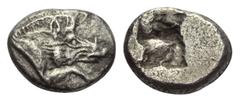 Greek Dynasten von Lykien. Unbestimmte Dynasten. 1/3 Stater. Um 500 v. Chr. Vs: Eberprotome rechts. Rs: Unregelmäßiges Incusum. 14 mm. 3,01 g. Slg. Rosen 685. Selten. Sehr schön.