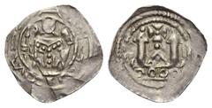 Medieval - Austria Salzburg - Erzbistum. Adalbert II. von Böhmen (1168 - 1177/1183 - 1200). Pfennig (Friesacher Schlag). Um 1170 - ca. 1200. Friesach. Vs: Bischofshüftbild mit Krummstab und Buch front