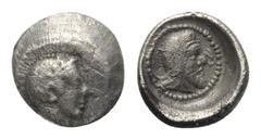 Greek Dynasten von Lykien. Kherei (ca. 430 - 410 v. Chr.). 1/12 Stater (Silber). Vs: Kopf der Athena mit attischem Helm rechts. Rs: Kopf des Dynasten Kherei mit persischer Kyrbasia rechts; das Ganze i