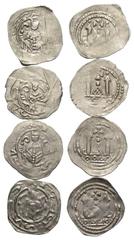 Medieval - Lots Mittelalter - Lots. Salzburg - Erzbistum. Adalbert II. von Böhmen (1168 - 1177/1183 - 1200). Lot (4 Stück, Silber): Pfennig (Friesacher Schlag) um 1170 - ca. 1200, Friesach. Vs: Bischo
