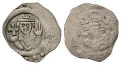 Medieval - Germany Regensburg - Bischöflich. Pfennig (Silber). Um 1225. Regensburg. Vs: Bischofsbrustbild mit Mitra frontal, in der Rechten Kreuz, die Linke erhoben, Wulstring und Sternchenrand. Rs: W