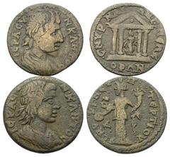 Lots - Ancient Coins Provinzialrömische Münzen - Lots. Smyrna (Ionien). Pseudo-autonome Prägungen. Lot (2 Stück): 2 Bronzen, 238 - 244 n. Chr. (Zeit des Gordianus III.). Vs: Senatsbüste rechts. Rs: Te