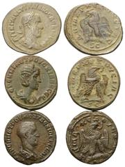 Lots - Ancient Coins Provinzialrömische Münzen - Lots. Antiochia am Orontes (Seleukis und Pierien). Traianus Decius (249 - 251 n. Chr.) / Herennia Etruscilla (Gemahlin des Traianus Decius) / Herennius