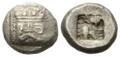 Greek Lykien. Phaselis. Stater (Silber). Ca. 530 - 500 v. Chr. Vs: Prora nach rechts. Rs: Quadratum incusum. 19 mm. 10,72 g. Müseler IX, 3; Heipp-Tamer Serie 3, 1a. Selten. Sehr schön.