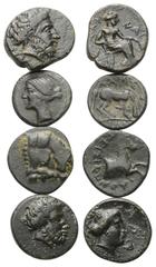 Lots - Ancient Coins Griechische Münzen - Lots. Thessalien. Larissa / Phalanna / Pherai. Lot (4 Stück): 4 Bronzen; 4. - 1. Jhdt. v. Chr. Vs: Kopf der Larissa links / Zeuskopf rechts / Stierprotome nac