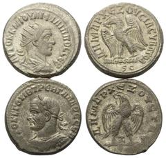 Lots - Ancient Coins Provinzialrömische Münzen - Lots. Antiochia am Orontes (Seleukis und Pierien). Philippus I. Arabs (244 - 249 n. Chr.) / Trebonianus Gallus (251 - 253 n. Chr.). Lot (2 Stück): 2 Te