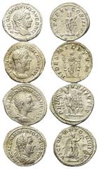 Lots - Ancient Coins Römische Münzen - Lots. Caracalla (197 - 217 n. Chr.) / Macrinus (217 - 218 n. Chr.) / Diadumenianus (Sohn des Macrinus, Caesar 217 - 218 n. Chr.) / Elagabalus (218 - 222 n. Chr.)