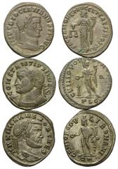 Lots - Ancient Coins Römische Münzen - Lots. Diocletianus (284 - 305 n. Chr.) / Constantius I. Chlorus (305 - 306 n. Chr.) als Caesar / Galerius Maximianus (305 - 311 n. Chr.) als Caesar Lot (3 Stück)