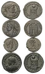 Lots - Ancient Coins Römische Münzen - Lots. Constantinus I. der Grosse (307 - 337 n. Chr.) / Theodora (Stiefmutter des Constantinus I.) / Crispus (Caesar 317 - 326 n. Chr.) / Constantinus II. (337 - 