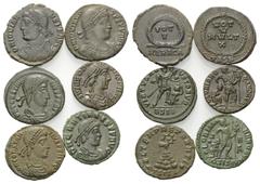 Roman Coins - Lots Römische Münzen - Lots. Constantius II. (337 - 361 n. Chr.) / Iovianus (363 - 364 n. Chr.) / Gratianus (375 - 383 n. Chr.) / Theodosius I. (379 - 395 n. Chr.) / Arcadius (395 - 408 