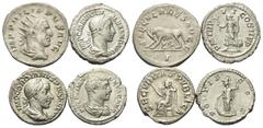 Roman Coins - Lots Römische Münzen - Lots. Geta (209 - 211 n. Chr.) / Severus Alexander (222 - 235 n. Chr.) / Gordianus III. (238 - 244 n. Chr.) / Philippus I. Arabs (244 - 249 n. Chr.). Lot (4 Stück)