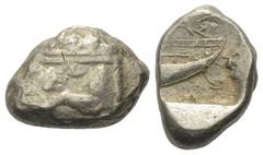 Greek Lykien. Phaselis. Stater (Silber). Ca. 500 - 440 v. Chr. Vs: Prora links. Rs: Heck rechts in vertieftem Quadrat. 22 mm. 10,94 g. SNG Copenhagen 120. Sehr schön.