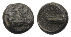 Greek Lykien. Phaselis. Bronze. Ca. 250 - 220 v. Chr. Vs: Prora nach rechts. Rs: Schiffsheck mit Aphlaston nach links. 10 mm. 1,27 g. Heipp-Tamer B 31. Sehr schön.