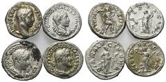 Roman Coins - Lots Römische Münzen - Lots. Römische Kaiserzeit. Severus Alexander (222 - 235 n. Chr.), Maximinus Thrax (235 - 238 n. Chr.) und Gordianus III. (238 - 244 n. Chr.). Lot (4 Stück, Silber)