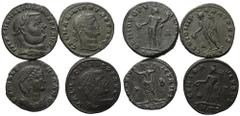 Roman Coins - Lots Römische Münzen - Lots. Römische Kaiserzeit. Maximianus I. Herculius (285 - 310 n. Chr.), Licinius I. (308 - 324 n. Chr.) und Galeria Valeria (gest. 314 n. Chr.). Lot (4 Stück): Fol