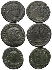 Roman Coins - Lots Römische Münzen - Lots. Römische Kaiserzeit. Constantinus I. (307 - 337 n. Chr.), Maximianus I. Herculius (285 - 310 n. Chr.) und Constantius I. Chlorus (305 - 306 n. Chr.). Lot (3 