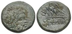 Greek Coins Paphlagonien. Sinope. Bronze. Ca. 85 - 65 v. Chr. Vs: Kopf des Zeus mit Lorbeerkranz rechts. Rs: Adler auf Blitzbündel nach links stehend, Kopf nach rechts gewandt; links im Feld Monogramm