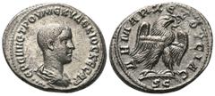 Roman Provincial Coins Seleukis und Pierien. Antiochia am Orontes. Herennius Etruscus (251 n. Chr.). Tetradrachme (Billon). 251 n. Chr. Vs: Büste in Rückansicht mit Paludament und Panzer rechts; unter