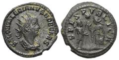 Roman Imperial Coinage Saloninus (260 n. Chr.). Antoninian (Silber). 260 n. Chr. Antiochia. Vs: SALON VALERIANVS NOB CAES. Büste mit Strahlenkrone und Paludament rechts. Rs: SPES PVBLICA. Saloninus mi