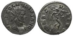 Roman Imperial Coinage Claudius II. Gothicus (268 - 270 n. Chr.). Antoninian (Billon). 268 - 269 n. Chr. Rom. Vs: IMP C CLAVDIVS AVG. Büste mit Strahlenkrone und Panzer rechts. Rs: MARS VLTOR. Mars mi