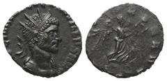 Roman Imperial Coinage Quintillus ( 270 n. Chr.). Antoninian. 270 n. Chr. Rom. Vs: IMP C M AVR CL QVINTILLVS AVG. Büste mit Strahlenkrone, Paludament und Panzer rechts. Rs: VICTORIA AVG. Victoria mit 