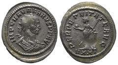Roman Imperial Coinage Carus (282 - 283 n. Chr.). Antoninian. 282 - 283 n. Chr. Ticinum. Vs: IMP C M AVR KARVS P F AVG. Büste mit Strahlenkrone und Drapierung rechts. Rs: PERPETVITATE AVG / VXXI. Secu