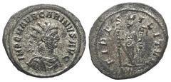 Roman Imperial Coinage Carinus (283 - 285 n. Chr.). Antoninian. 283 - 284 n. Chr. Rom. Vs: IMP C M AVR CARINVS AVG. Büste mit Strahlenkrone und Panzer rechts. Rs: FIDES MILITVM / KA E. Fides mit zwei 