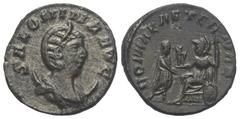 Roman Imperial Coinage Salonina (gest. 268 n. Chr). Antoninian. 257 - 260 n. Chr. Antiochia. Vs: SALONINA AVG. Drapierte Büste mit Diadem auf Mondsichel rechts. Rs: ROMAE AETERNAE. Roma mit Lanze und 