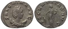 Roman Imperial Coinage Salonina (gest. 268 n. Chr). Antoninian (Billon). 265 - 267 n. Chr. Rom. Vs: SALONINA AVG. Drapierte Büste mit Diadem auf Mondsichel rechts. Rs: FECVNDITAS AVG. Fecunditas mit z