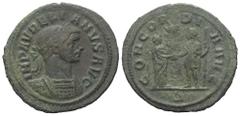 Roman Imperial Coinage Aurelianus (270 - 275 n. Chr.). Sesterz. 275 n. Chr. Rom. Vs: IMP AVRELIANVS AVG. Gepanzerte Büste mit Lorbeerkranz rechts. Rs: CONCORDIA AVG / Delta. Severina nach recht stehen