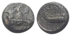 Greek Lykien. Phaselis. Bronze. Ca. 250 - 220 v. Chr. Vs: Prora nach rechts. Rs: Schiffsheck mit Aphlaston nach links. 10 mm. 1,27 g. Heipp-Tamer B 31. Sehr schön.