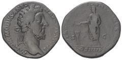 Roman Imperial Coinage Commodus (177 - 192 n. Chr.). Sesterz. 184 n. Chr. Rom. Vs: M COMMODVS ANTON AVG PIVS BRIT. Kopf mit Lorbeerkranz rechts. Rs: VOTA SVSCEP DECEN PM TR P VIIII IMP VII / S - C / C