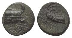 Greek Lykien. Phaselis. Bronze. Ca. 250 - 220 v. Chr. Vs: Prora nach rechts. Rs: Schiffsheck mit Aphlaston nach links. 10 mm. 1,35 g. Heipp-Tamer B 31. Sehr schön.