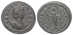 Roman Imperial Coinage Severina (Kaiserin 270 - 275 n. Chr.). Antoninian (Kupfer). 275 n. Chr. Ticinum. Vs: SEVERINA AVG. Büste mit Diadem vor Mondsichel rechts. Rs: CONCORDIAE MILITVM / P XX T. Conco