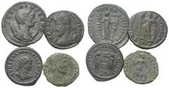 Lots - Ancient Coins Römische Münzen - Lots. Kaiserzeit. Lot (4 Stück): Kleinbronzen der Severina (Kaiserin 270 - 275 n. Chr.), des Constantinus II. als Caesar (317 - 337 n. Chr.) und des Procopius (3