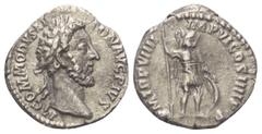 Roman Imperial Coinage Commodus (177 - 192 n. Chr.). Denar (Silber). 183 - 184 n. Chr. Rom. Vs: M COMMODVS ANTON AVG PIVS. Kopf mit Lorbeerkranz rechts. Rs: P M TR P VIIII IMP VI COS IIII P P. Mars mi