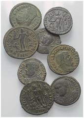 Lots - Ancient Coins Römische Münzen - Lots. Kaiserzeit. Lot (9 Stück): Kleinbronzen. Constantinus I. (307 - 337 n. Chr.) (3x). Licinius I. (308 - 324 n. Chr.) (4x). Maximinus II. Daia (310 - 313 n. C