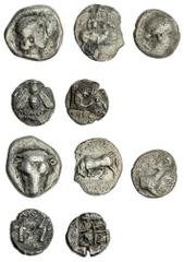 Ancient A selection of Greek silver, (5), (I) Ionia, Magnesia, Hemidrachm, 1.21g, (Klein 409; SNG Kayhan I, 415); (II) Ionia, Ephesos, Hemidrachm, 1.26g, (SNG Davis 270); (III) Phokis, Federal coinage