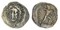 Ancient Lycia Perikles, 380-360BC, AR Stater, Laureate and bearded head of Perikles facing three-quarters to left, with his hair in dramatic disarray; draped around his neck; rev. Perikles, nude excep