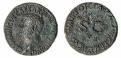 The Roman Empire The Hanlon Collection | Roman Empire, Caligula, (AD37-41), AE As, c.37-38, Bare Head of Germanicus left, GERMANICVS CAESAR TI AVGVST F DIVI AVG N in legend, rev Large SC. C CAESAR AVG