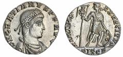 Ancients - Roman Silver (x) The 'White Rose' Collection | Roman Empire, Gratian (367-383), AR Miliarense, AD 367-375, Siscia, pearl-diademed, draped and cuirassed bust right, d n gratianvs p f avg, re