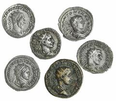 Ancients - Roman Bronze Roman Empire, Coins of the Early Third Century (6): i) Caracalla, BI Antoninianus, AD 216, ANTONINVS PIVS AVG GERM, radiate and draped bust to right rev. P M TR P XVIIII COS II