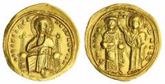 Ancient - Byzantine Byzantine Empire, Romanos III Argyros, (1028-1034) AV Histamenon Numisma, Constantinople, + IhS XIS REX RESNANTIhm Christ Pantokrator enthroned facing, rev. 'OHTH RomLho Romanos se
