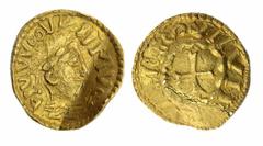 Hammered - English Gold Anglo-Frisian, temp. Louis the Pious (c. 814-840), AV Solidus, c. 816-818, Scandinavian Settler Mint in Southern England [?], PIVVDOV^IIMVS (this legend based on the prototype: