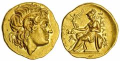 Ancients - Greek Gold The 'Kyrios' Collection | Kingdom of Thrace, Lysimachos (323-281 BC), AV Stater, Perinthos?, diademed head of deified Alexander the Great right, with horn of Ammon, rev. BASILEOS