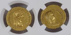 Ancients - Roman Gold NGC XF | Roman Empire, Claudius and Agrippina (41-54), AV Aureus, AD 50-54, Rome, TI CLAVD CAESAR AVG GERM P M TRIB POT P P, laureate head right, rev. [AGR]IPPINAE AVGVSTAE, diad