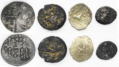 Celtic Coins Iron Age Britain, a Miscellany (4), including: Staters. Uninscribed Issues (2), Durotriges, 'Cranborne Chase' Type, degraded laureate head of Apollo right, rev. disjointed horse left, pel